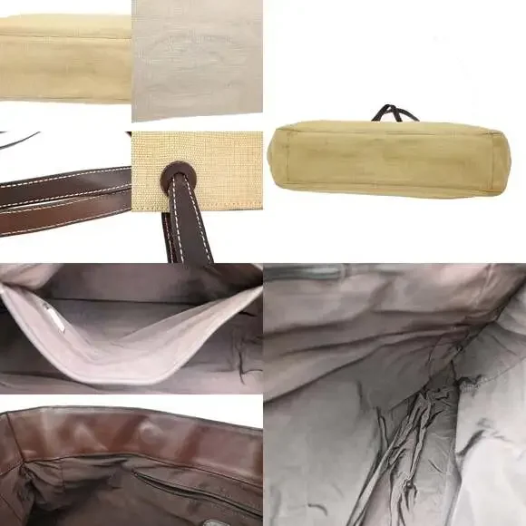 Chanel Canvas Vintage CC With Leather Tote Beige - Picture 5 of 6